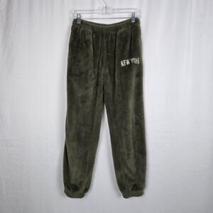 Harper & Ivy Soft Fleece Pajama Pants Women's S Olive Green New York EUC